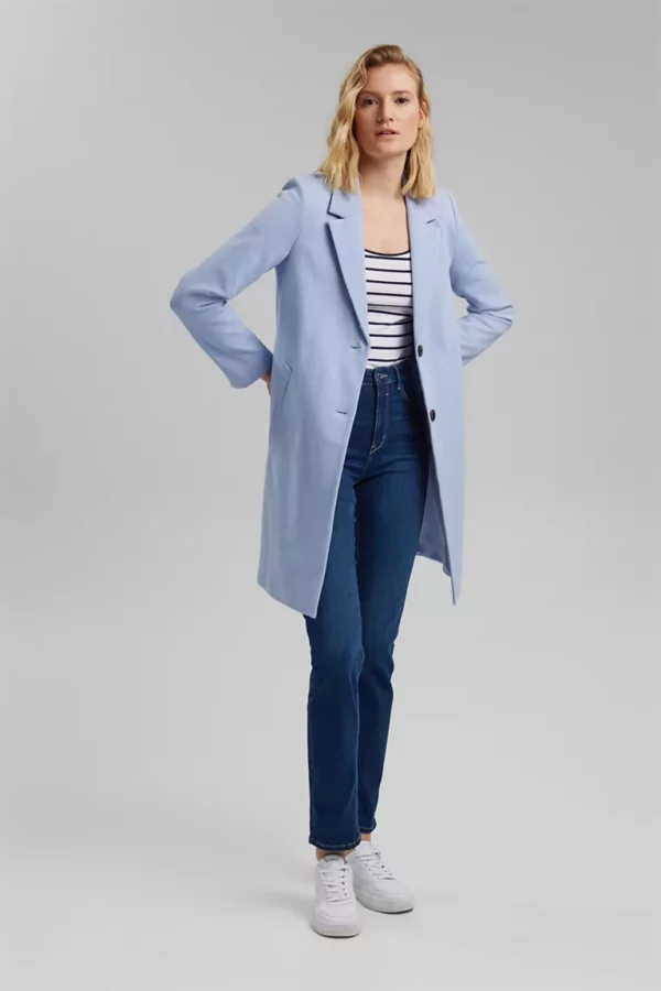 Manteau blazer en coton mélangé 4